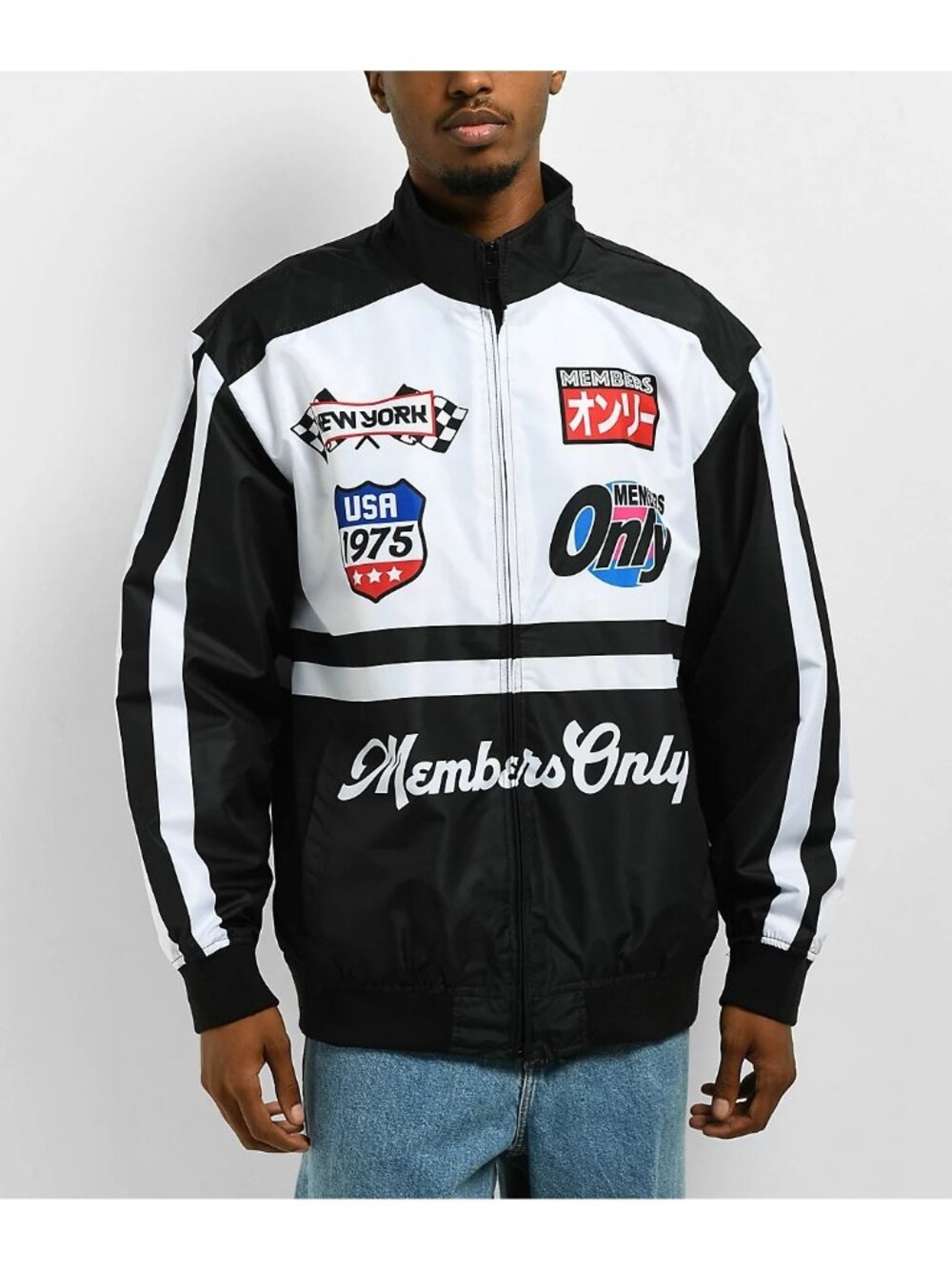 Members Only Sport Multicolor Racing Windbreaker Jacket Men's Small New with Tag